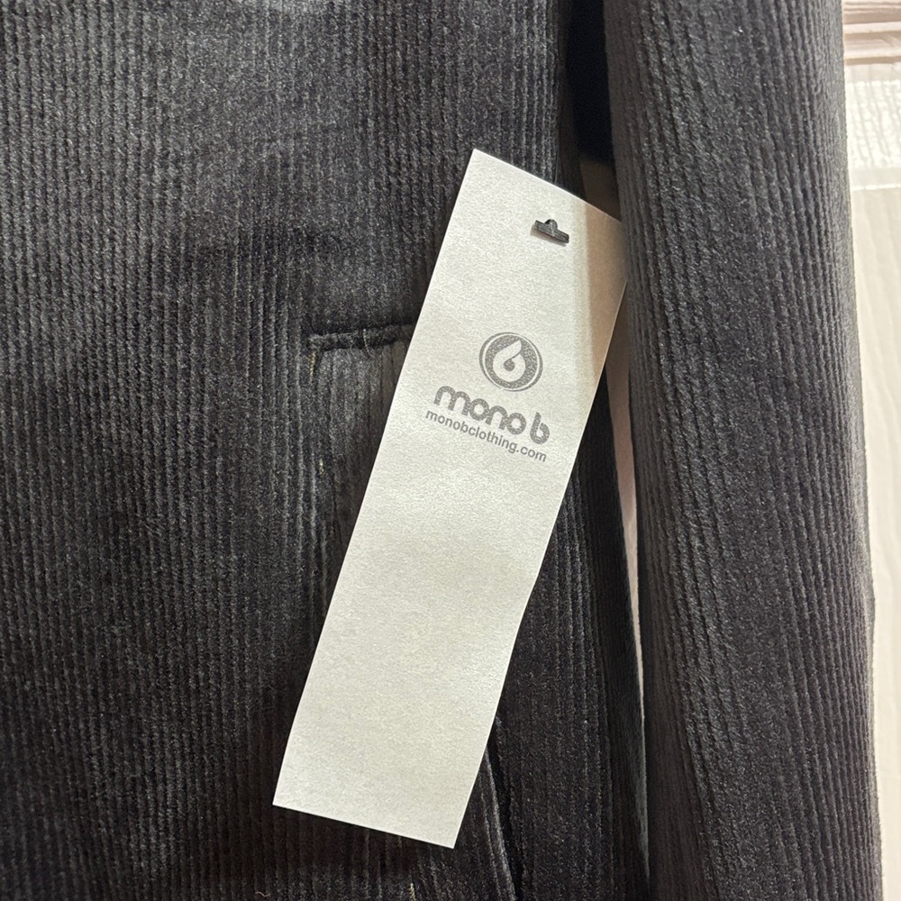 Mono B Charcoal Ribbed Corduroy Jacket and cargo Skort set - Picture 2 of 12